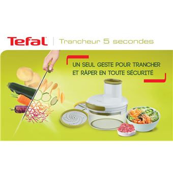 Trancheur manuel Tefal 5 secondes K1659004 Blanc et Vert