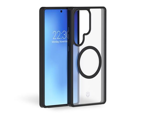 Coque renforcée Forcecase Air Frost compatible Magsafe pour Samsung Galaxy S25 Ultra Noir frost