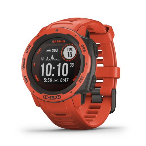 Montre connectée Garmin Instinct Solar Rouge