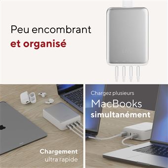 Chargeur de bureau Multiports Lnq GaN2 240 W Blanc