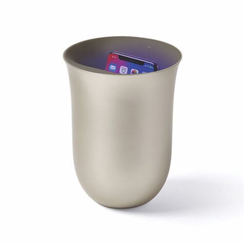 Station de charge sans fil 10Watts Gold Lexon Oblio avec stérilisateur UV pour smartphone intégré