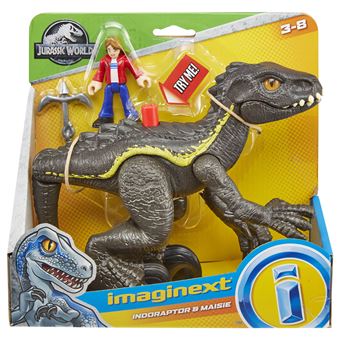 Figurine Fisher Price Imaginext Jurassic World Indoraptor et Maisie - 1