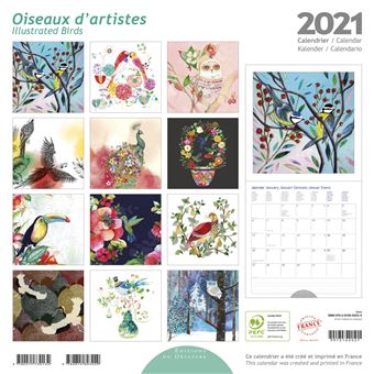 Calendrier Unicef 2021 Désastre Oiseaux d’artistes 30 x 30 cm