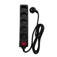Multiprise 5 prises avec Interrupteur Accsup 1,5 m Noir