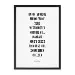 Affiche Wijck 50 x 70 cm Londres Typographie