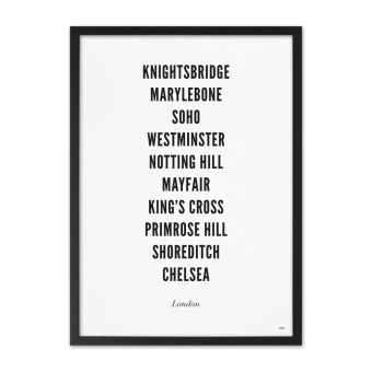 Affiche Wijck 50 x 70 cm Londres Typographie