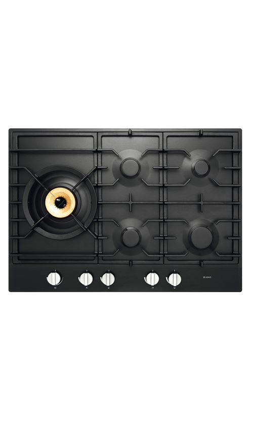 ASKO HG1776AB - Table de cuisson au gaz - 5 plaques de cuisson - Niche - largeur : 56 cm - profondeur : 49 cm - noir graphite mat