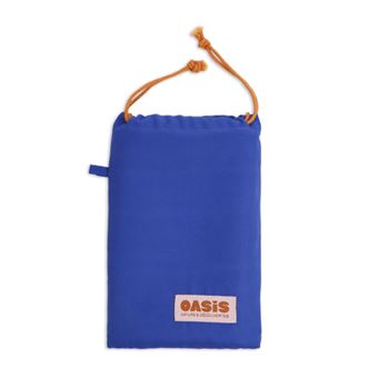 Serviette de plage tissu recyclé Oasis Bleu