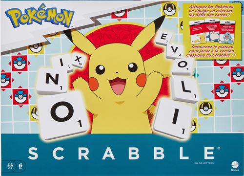 Scrabble® Pokémon Jeu de société familial avec 2 modes de jeu HXT27 - vue 1