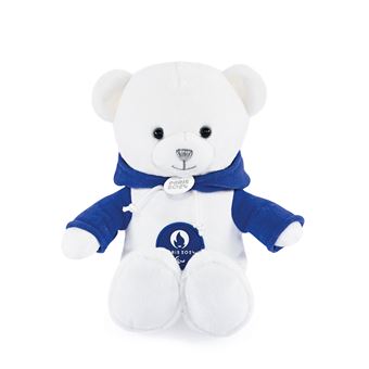 Peluche Doudou et Compagnie Ours Paris 2024 Blanc sweat à