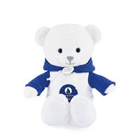 Mascotte Doudou et Compagnie Hochet avec anneau bois JO Paris 2024