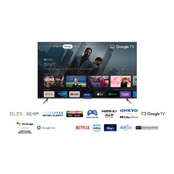 TV TCL 55C635 55'' QLED 4K UHD Smart TV Aluminium brossé 2022