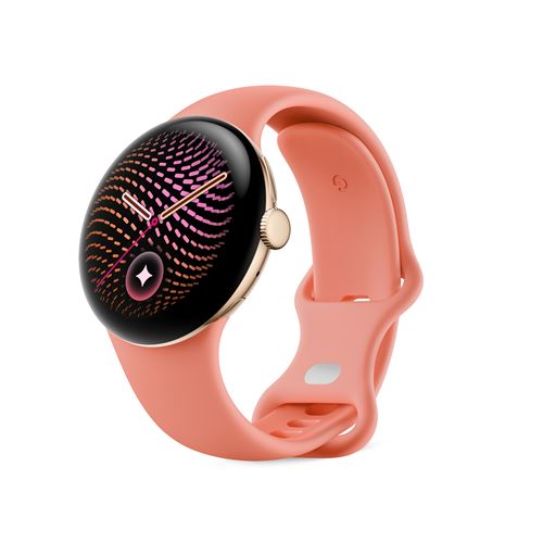 Pixel Watch 5 41 mm 4G Or avec bracelet sport caoutchouc - vue 2