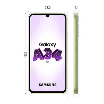 Smartphone Samsung Galaxy A34 6,6" 5G Nano SIM 128 Go Vert