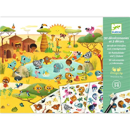 Décalcomanies Savane, désert et pôle nord Djeco