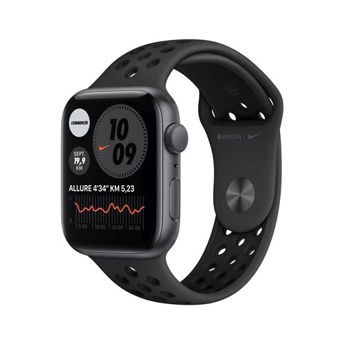 Apple Watch Nike SE GPS + Cellular 44 mm Boîtier espace gris en aluminium avec bracelet sport Nike anthracite/noir