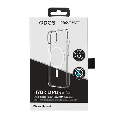 Coque de protection pour iPhone 12s mini Qdos Hybrid Pure Snap Transparent