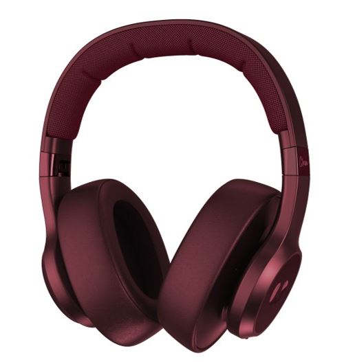 Casque arceau circum sans fil à réduction de bruit active Fresh'n Rebel Clam ANC Rouge profond