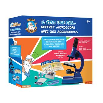 Microscope Pour Enfants 100X-1200X - Kit Avec Accessoires (lames, Pince, Boîte) - Jouet éducatif Scientifique Dès 7 Ans