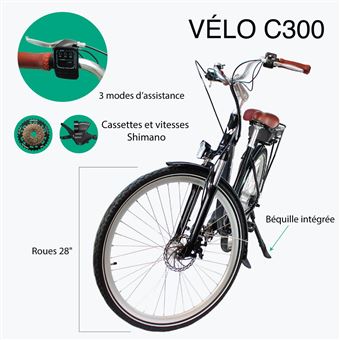 Vélo électrique Wispeed C 300 250 W Noir