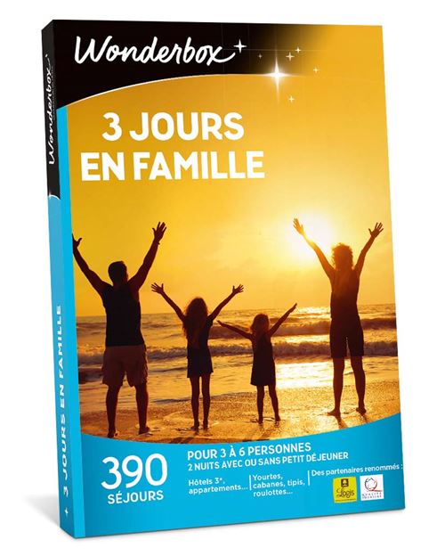Coffret cadeau Wonderbox 3 jours en famille