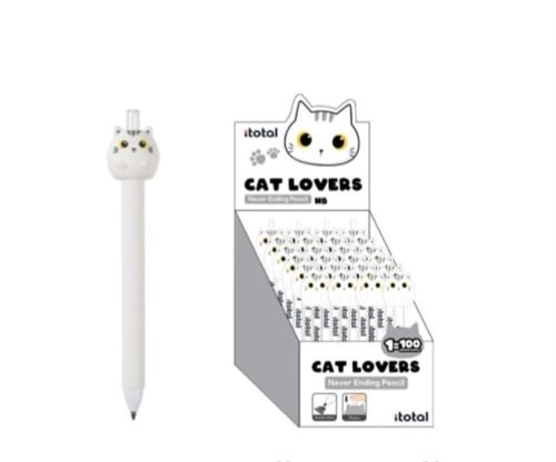 Crayon à papier Itotal Never Ending Chat Blanc