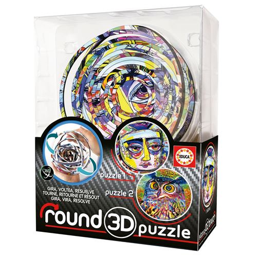 Puzzle 3D Rond Educa Abstract Art