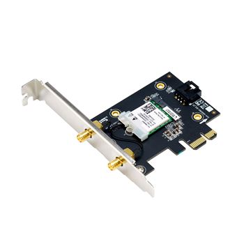 Adaptateur réseau PCIe 802.11a, 802.11b/g/n, 802.11ax (Wi-Fi 6) Asus Noir - 1