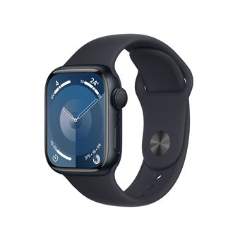 Apple Watch Series 9 GPS 41 mm Boîtier en aluminium minuit avec bracelet sport minuit M/L