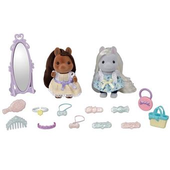 Playset Sylvanian Families Les amis poney et leurs kits de coiffure