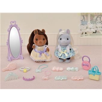 Playset Sylvanian Families Les amis poney et leurs kits de coiffure