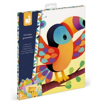 Kit créatif Janod Cartes gommettes Animaux