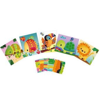 Kit créatif Janod Cartes gommettes Animaux