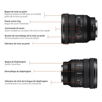 Objectif hybride Sony FE PZ 16-35mm f/4 G noir