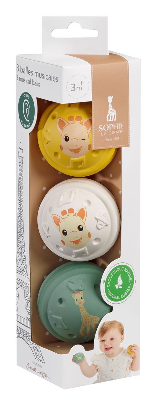 Pack 3 Balles Musicales Sophie La Girafe