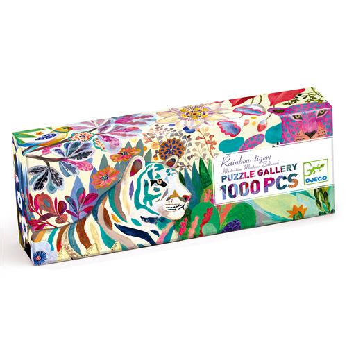 Puzzle Enfant Djeco Rainbow Tigers 1000 Pièces