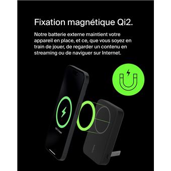 Belkin Batterie externe 10K 20W avec câble USB-C intégré (Bleu