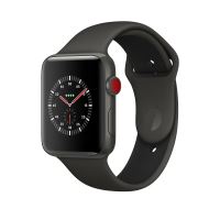 Apple Watch Series 3 Cellular 42 mm Boîtier en céramique Gris avec Bracelet Sport Gris et noir