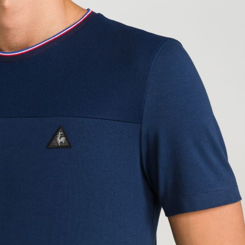 t shirt le coq sportif bleu