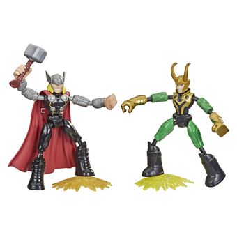 Pack de 2 Figurines Avengers Marvel Bend and Flex Thor Vs Loki