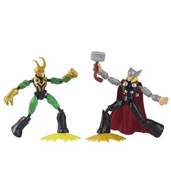 Pack de 2 Figurines Avengers Marvel Bend and Flex Thor Vs Loki