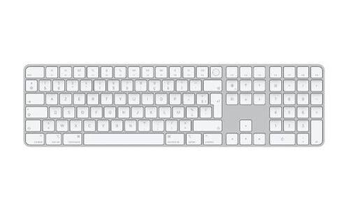 Clavier sans fil Apple Magic Keyboard avec pavé numérique et Touch ID Blanc