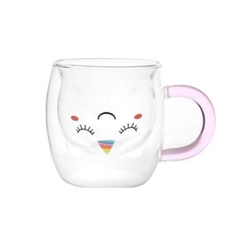 ITOTAL - TASSE À LAIT LICORNE VERRE TRANSPARENT