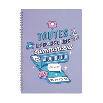 Cahier grand format Mr. Wonderful Toutes les bonnes choses