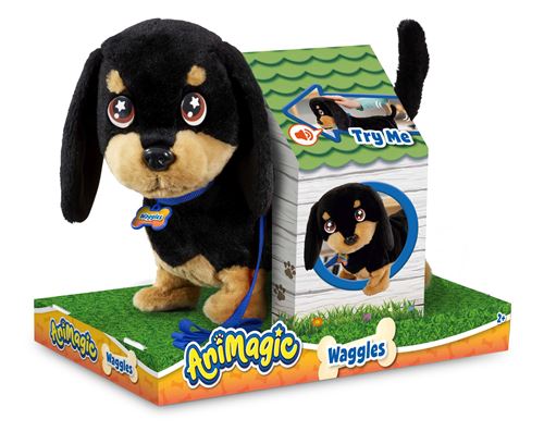Peluche int&eacute;ractive Goliath Waggles en balade