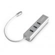Hub USB 3.0 Type C Urban Factory avec port Ethernet Argent