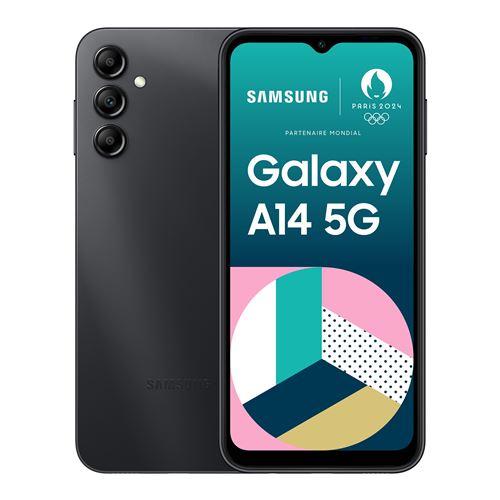 Smartphone Samsung Galaxy A14 6,6"" 5G Nano SIM 128 Go Noir État correct - Samsung reconditionné disponible sur Fnac