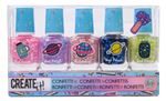 Set 5 vernis à ongles Create It Confettis Néon