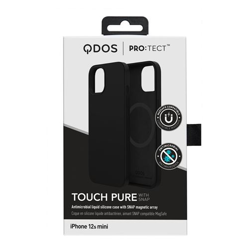 Coque de protection pour iPhone 12s mini Qdos Touch Pure Snap Noir