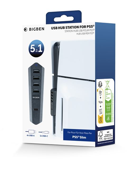 NACON Hub USB  pour PS5 Slim Noir